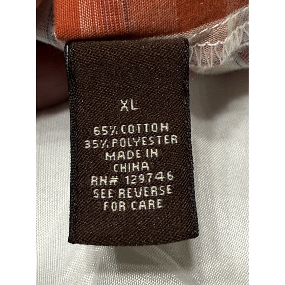 Bit‎ and Bridle Pearl Snap Western Shirt Size X-large Orange Plaid Short Sleeve - Picture 6 of 12